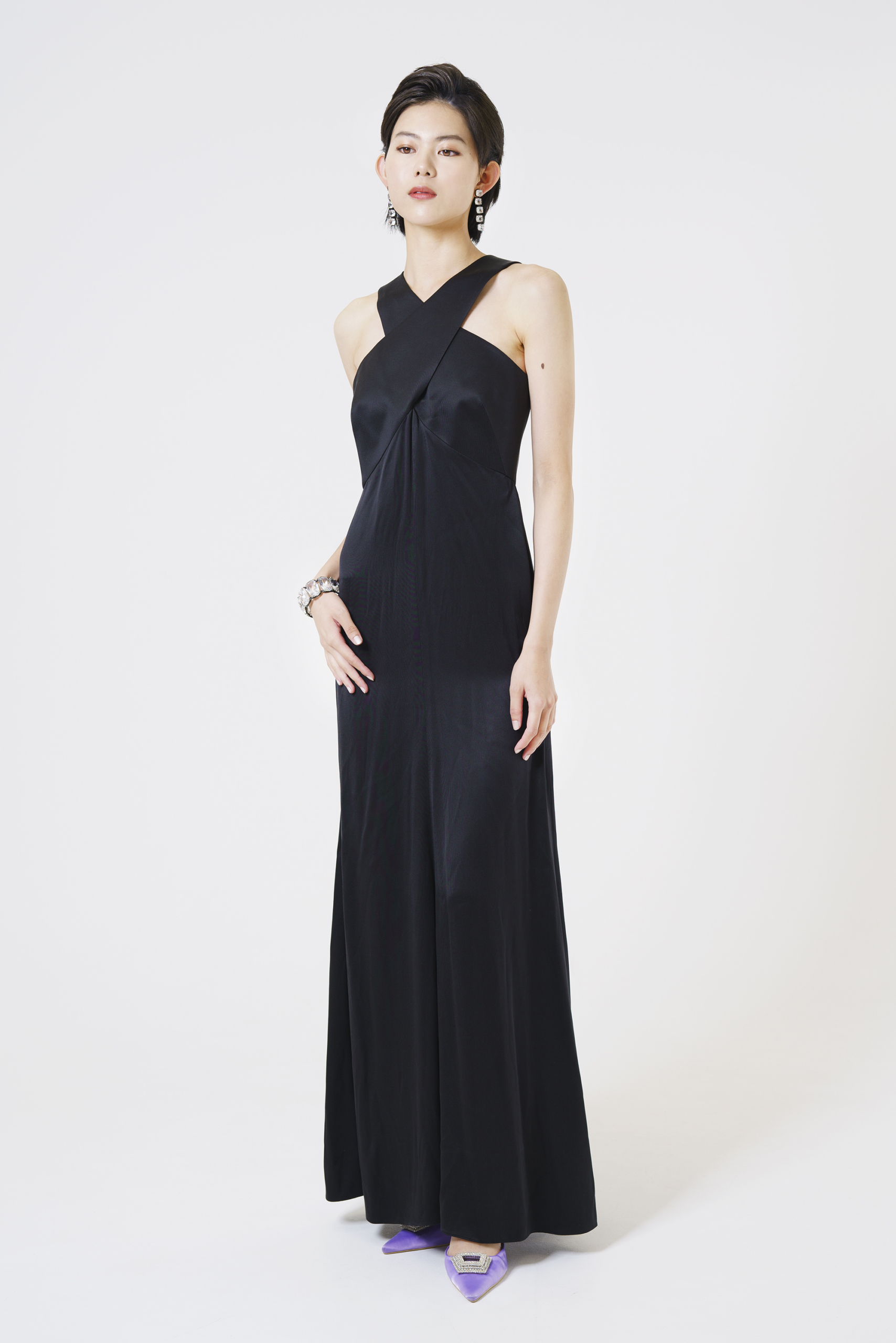 GIORGIO ARMANI 黒ロングドレス |ハイブランド・海外ブランドのドレス 